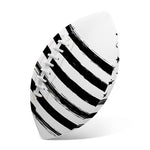 White And Black American Flag Print Rugby Ball