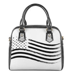White And Black American Flag Print Shoulder Handbag