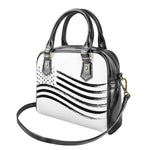 White And Black American Flag Print Shoulder Handbag