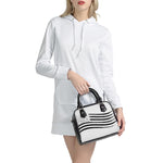 White And Black American Flag Print Shoulder Handbag