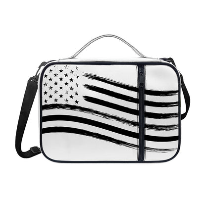 White And Black American Flag Print Shoulder Strap Bible Bag