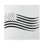 White And Black American Flag Print Silk Bandana