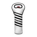 White And Black American Flag Print Single Neoprene Wine Tote