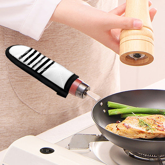 White And Black American Flag Print Skillet Handle Cover