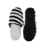 White And Black American Flag Print Slippers