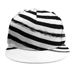White And Black American Flag Print Snapback Cap