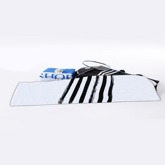 White And Black American Flag Print Sports Towel