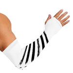 White And Black American Flag Print Sun Protection Arm Sleeves