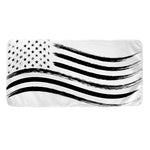 White And Black American Flag Print Towel