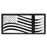 White And Black American Flag Print Trifold Wallet