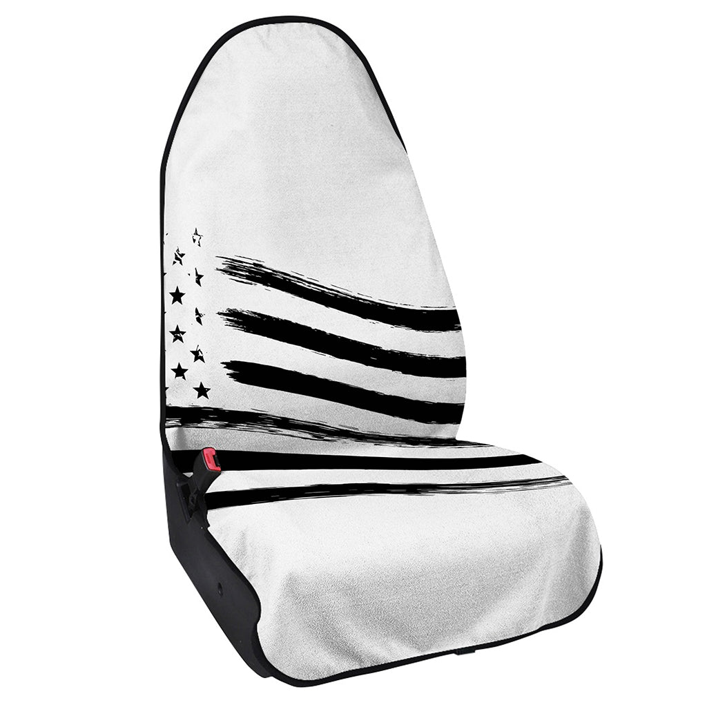 White And Black American Flag Print Waterproof Car Seat Cover
