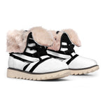 White And Black American Flag Print Winter Boots