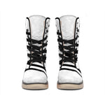 White And Black American Flag Print Winter Boots