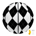 White And Black Argyle Pattern Print Basketball