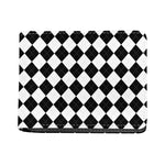 White And Black Argyle Pattern Print Bifold Wallet
