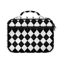 White And Black Argyle Pattern Print Briefcase Bible Bag