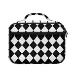 White And Black Argyle Pattern Print Briefcase Bible Bag