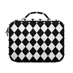 White And Black Argyle Pattern Print Briefcase Bible Bag