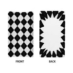 White And Black Argyle Pattern Print Changing Pad Cover