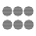 White And Black Argyle Pattern Print Coaster Set