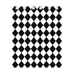 White And Black Argyle Pattern Print Curtain