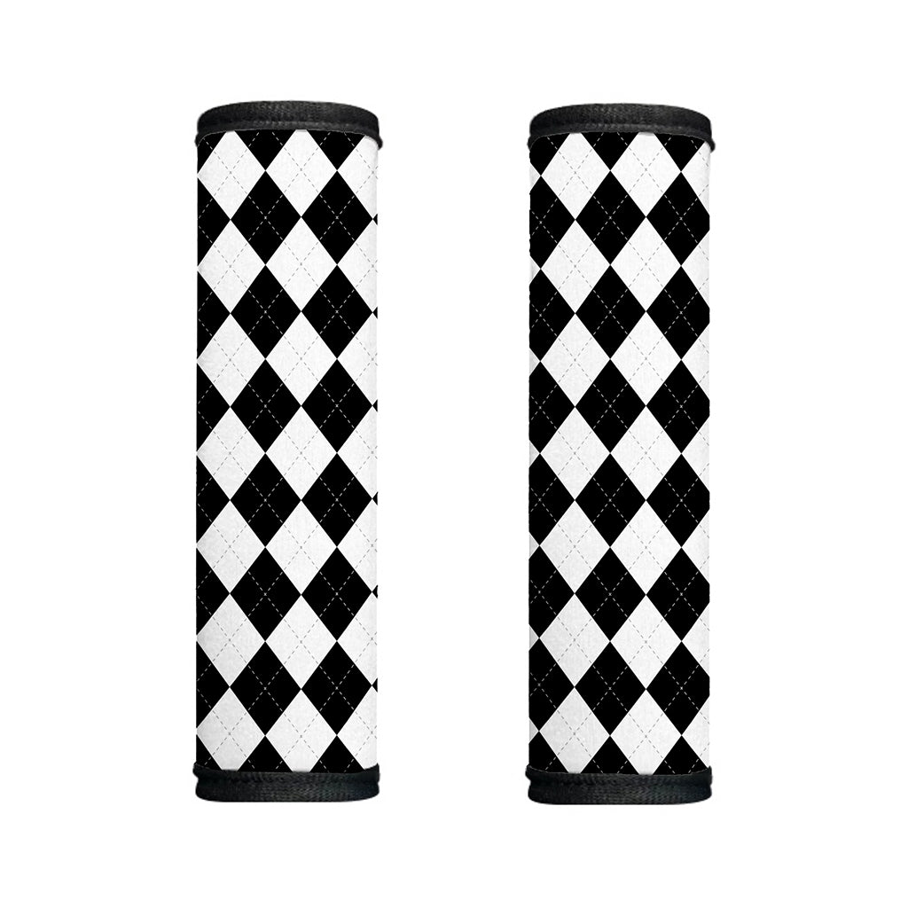 White And Black Argyle Pattern Print Handle Covers