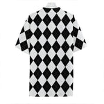 White And Black Argyle Pattern Print Hawaiian Shirt