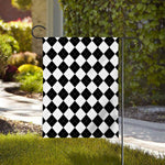 White And Black Argyle Pattern Print House Flag