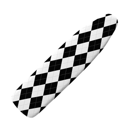 White And Black Argyle Pattern Print Ironing Board Cover