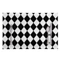 White And Black Argyle Pattern Print Placemat