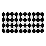 White And Black Argyle Pattern Print Towel