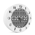 White And Black Aztec Pattern Print Alarm Clock
