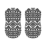 White And Black Aztec Pattern Print Bar Stool Covers