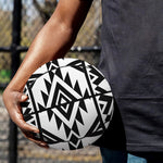 White And Black Aztec Pattern Print Basketball