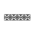 White And Black Aztec Pattern Print Bed Runner