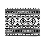 White And Black Aztec Pattern Print Bifold Wallet