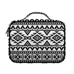 White And Black Aztec Pattern Print Briefcase Bible Bag