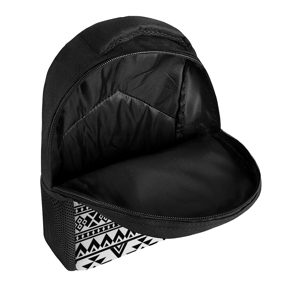White And Black Aztec Pattern Print Casual Backpack