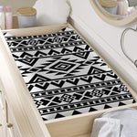 White And Black Aztec Pattern Print Changing Pad Cover