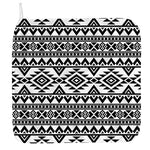 White And Black Aztec Pattern Print Hand Towel