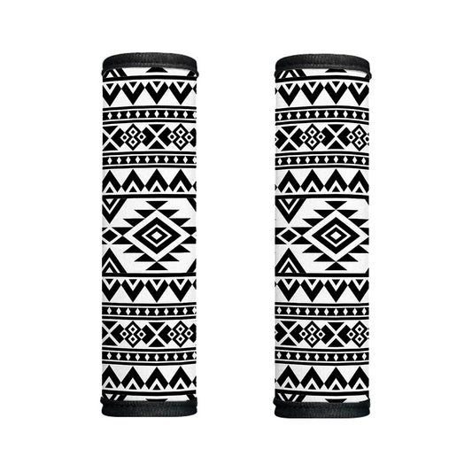 White And Black Aztec Pattern Print Handle Covers