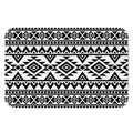 White And Black Aztec Pattern Print Indoor Door Mat