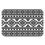 White And Black Aztec Pattern Print Indoor Door Mat