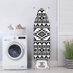 White And Black Aztec Pattern Print Ironing Board Cover