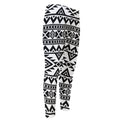 White And Black Aztec Pattern Print Men's Compression Pants