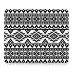 White And Black Aztec Pattern Print Mouse Pad