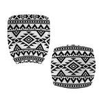 White And Black Aztec Pattern Print Office Chair Cover