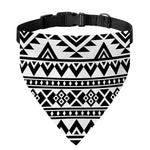 White And Black Aztec Pattern Print Over The Collar Dog Bandana