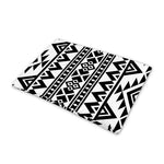 White And Black Aztec Pattern Print Pet Cooling Mat Cover