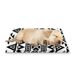 White And Black Aztec Pattern Print Pet Cooling Mat Cover